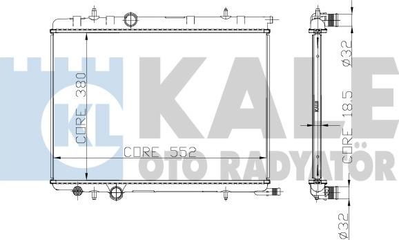 KALE OTO RADYATÖR 225000 - Radiateur, refroidissement du moteur cwaw.fr