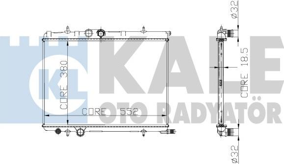 KALE OTO RADYATÖR 225100 - Radiateur, refroidissement du moteur cwaw.fr