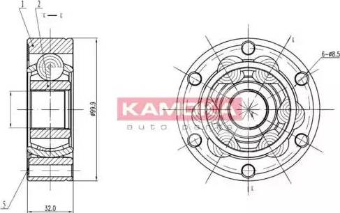 Kamoka 9024 - Jeu de joints, arbre de transmission cwaw.fr