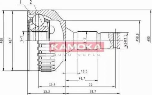 Kamoka 6962 - Jeu de joints, arbre de transmission cwaw.fr