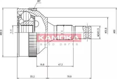 Kamoka 6420 - Jeu de joints, arbre de transmission cwaw.fr