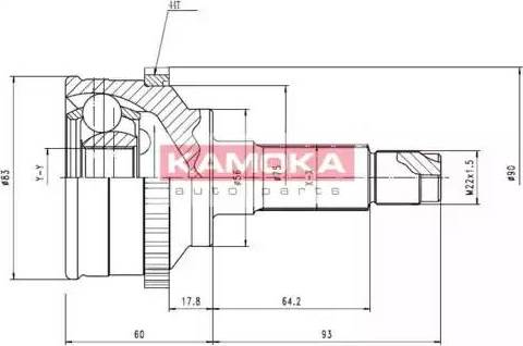 Kamoka 6598 - Jeu de joints, arbre de transmission cwaw.fr