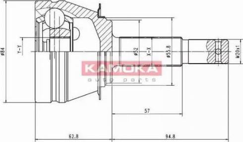 Kamoka 6544 - Jeu de joints, arbre de transmission cwaw.fr