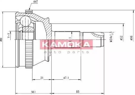 Kamoka 6690 - Jeu de joints, arbre de transmission cwaw.fr