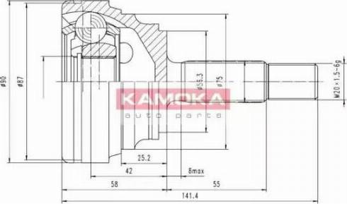 Kamoka 6600 - Jeu de joints, arbre de transmission cwaw.fr