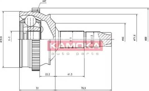 Kamoka 6634 - Jeu de joints, arbre de transmission cwaw.fr