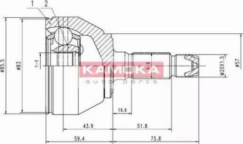 Kamoka 6180 - Jeu de joints, arbre de transmission cwaw.fr