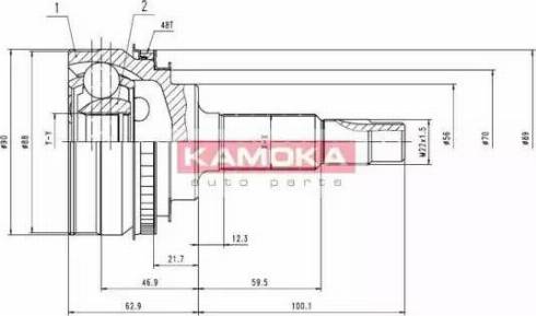 Kamoka 6890 - Jeu de joints, arbre de transmission cwaw.fr