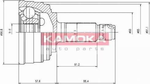 Kamoka 6360 - Jeu de joints, arbre de transmission cwaw.fr