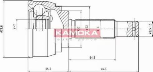 Kamoka 6284 - Jeu de joints, arbre de transmission cwaw.fr