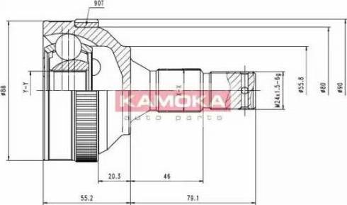 Kamoka 6224 - Jeu de joints, arbre de transmission cwaw.fr