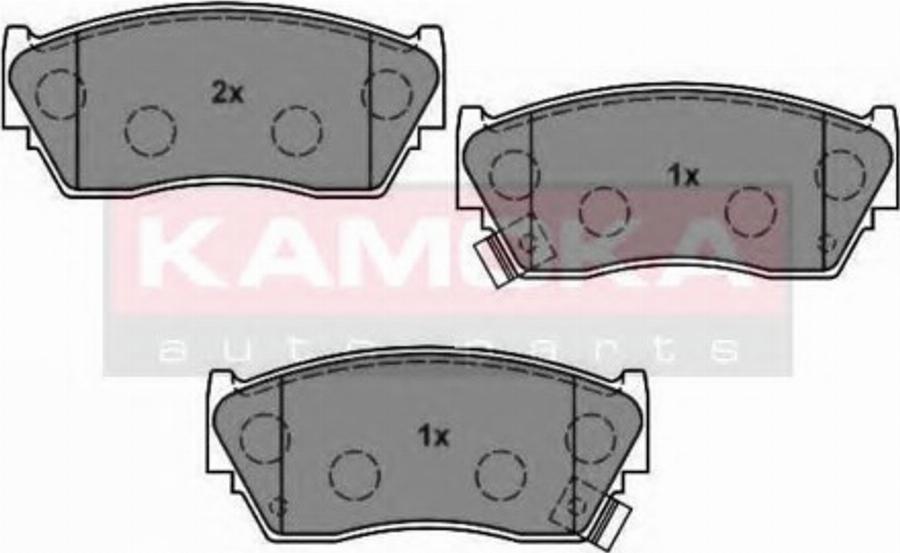 Kamoka 1011526 - Kit de plaquettes de frein, frein à disque cwaw.fr