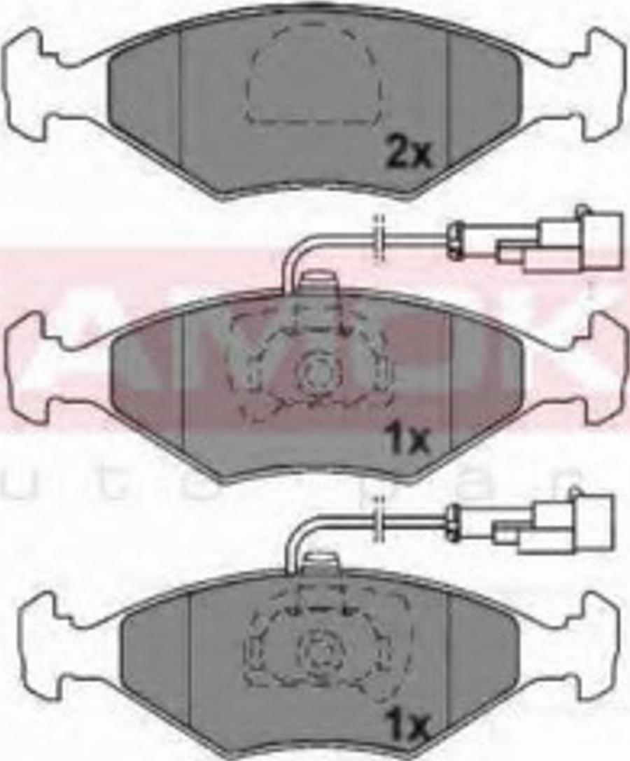 Kamoka 1011824 - Kit de plaquettes de frein, frein à disque cwaw.fr