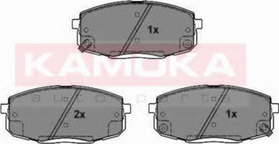 Kamoka 101202 - Kit de plaquettes de frein, frein à disque cwaw.fr