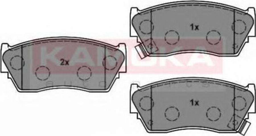 Kamoka 1012206 - Kit de plaquettes de frein, frein à disque cwaw.fr