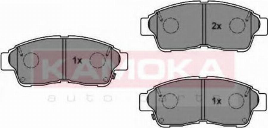 Kamoka 1012782 - Kit de plaquettes de frein, frein à disque cwaw.fr