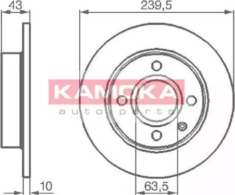 Kamoka 103416 - Disque de frein cwaw.fr