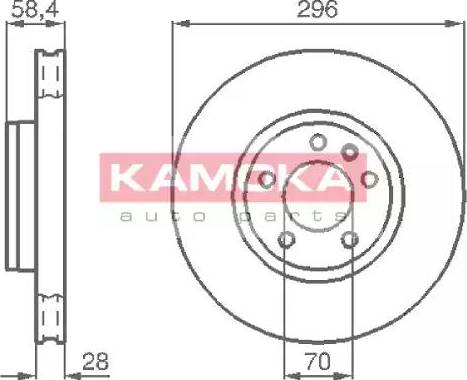 Kamoka 103660 - Disque de frein cwaw.fr