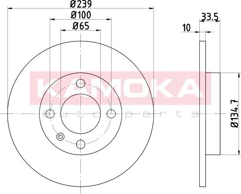 Kamoka 103156 - Disque de frein cwaw.fr