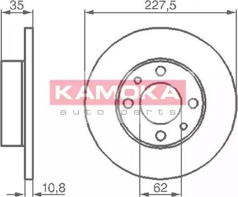 Kamoka 103166 - Disque de frein cwaw.fr