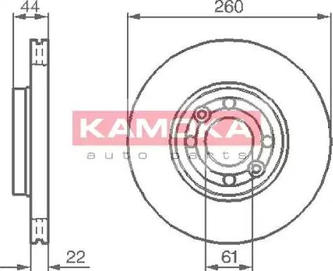 Kamoka 1038534 - Disque de frein cwaw.fr