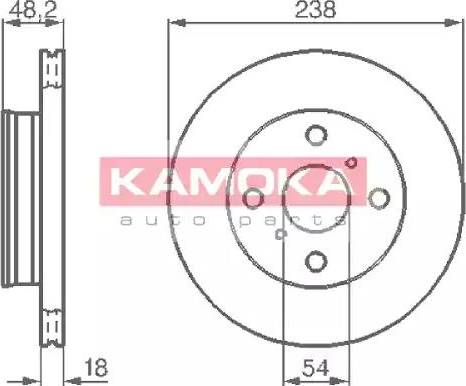 Kamoka 103826 - Disque de frein cwaw.fr