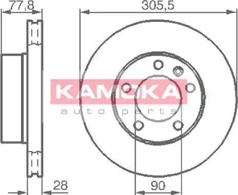 Kamoka 1032434 - Disque de frein cwaw.fr