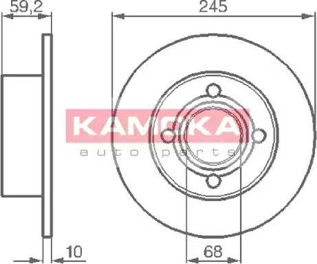 Kamoka 103256 - Disque de frein cwaw.fr