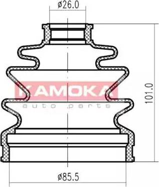 Kamoka 1146956 - Joint-soufflet, arbre de commande cwaw.fr