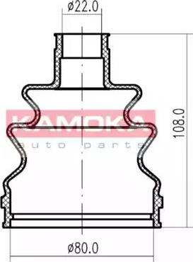 Kamoka 1146952 - Joint-soufflet, arbre de commande cwaw.fr