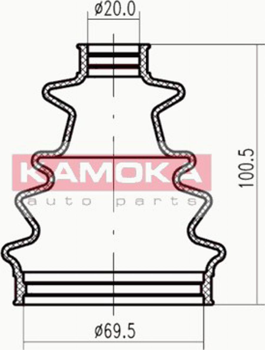 Kamoka 1146348 - Joint-soufflet, arbre de commande cwaw.fr