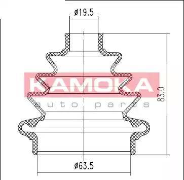 Kamoka 1146258 - Joint-soufflet, arbre de commande cwaw.fr