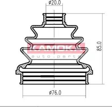 Kamoka 1146252 - Joint-soufflet, arbre de commande cwaw.fr