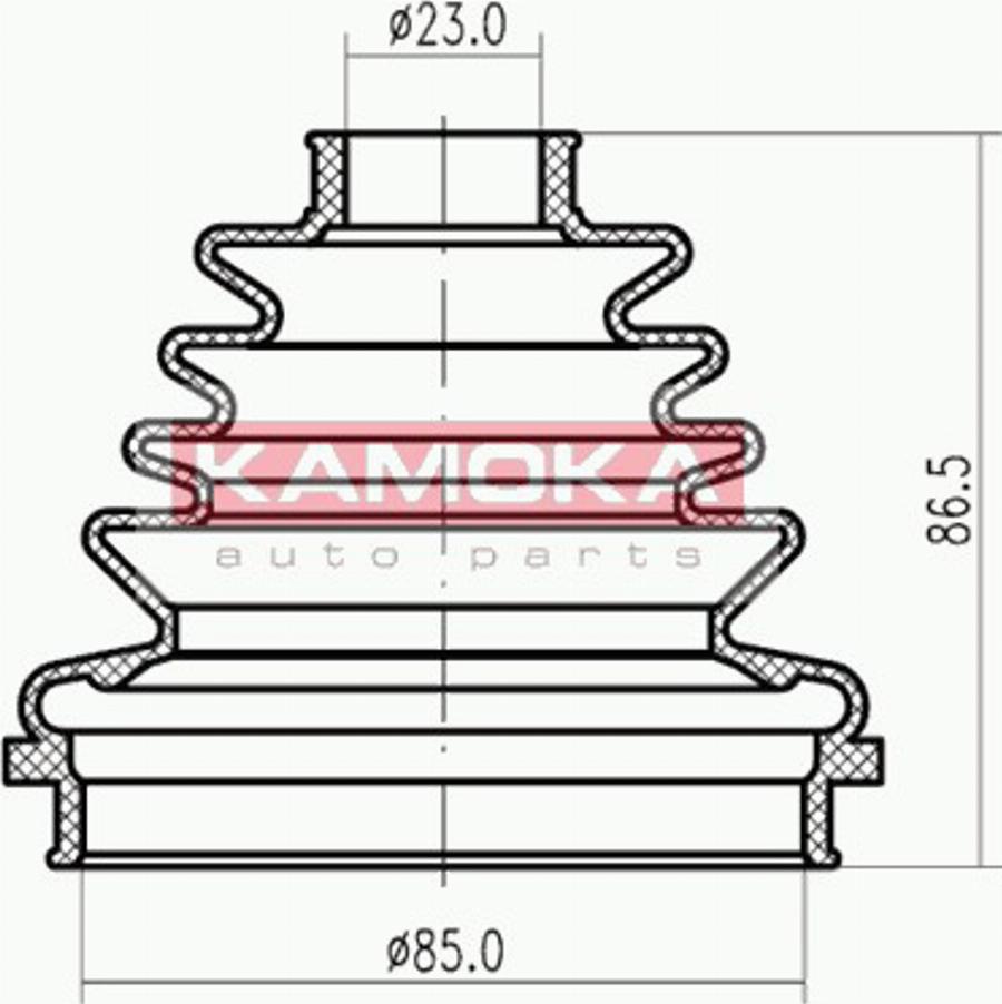 Kamoka 1147094 - Joint-soufflet, arbre de commande cwaw.fr