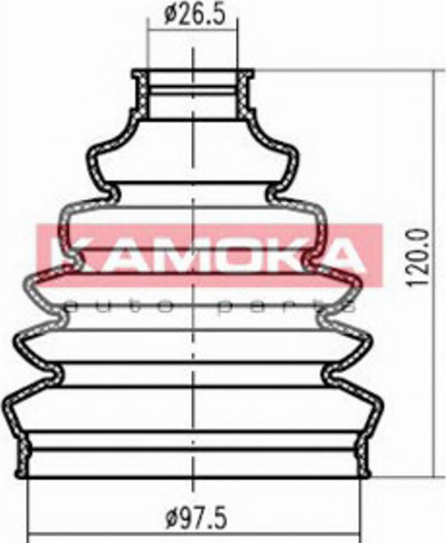 Kamoka 1147088 - Joint-soufflet, arbre de commande cwaw.fr