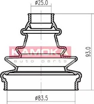 Kamoka 1147036 - Joint-soufflet, arbre de commande cwaw.fr