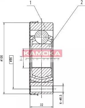 Kamoka 8094 - Jeu de joints, arbre de transmission cwaw.fr