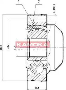 Kamoka 8713 - Jeu de joints, arbre de transmission cwaw.fr