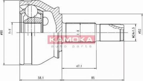 Kamoka 7412 - Jeu de joints, arbre de transmission cwaw.fr