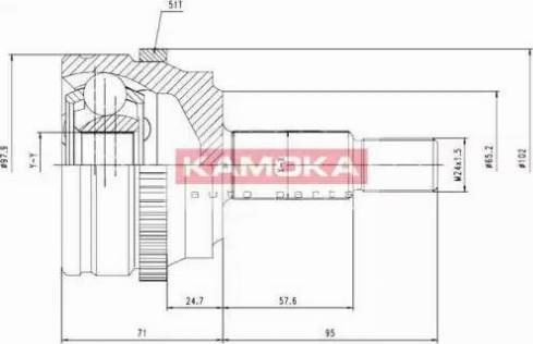 Kamoka 7090 - Jeu de joints, arbre de transmission cwaw.fr