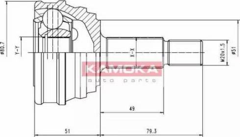 Kamoka 7010 - Jeu de joints, arbre de transmission cwaw.fr