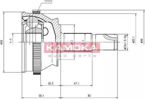 Kamoka 7342 - Jeu de joints, arbre de transmission cwaw.fr