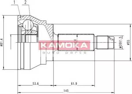 Kamoka 7350 - Jeu de joints, arbre de transmission cwaw.fr