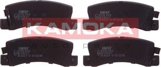 Kamoka JQ101956 - Kit de plaquettes de frein, frein à disque cwaw.fr