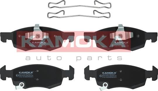 Kamoka JQ101445 - Kit de plaquettes de frein, frein à disque cwaw.fr