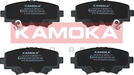 Kamoka JQ101415 - Kit de plaquettes de frein, frein à disque cwaw.fr