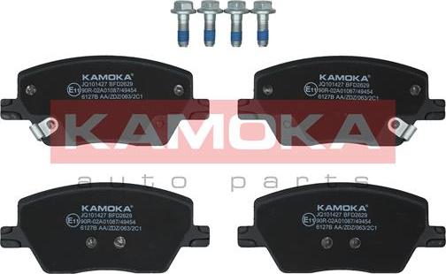 Kamoka JQ101427 - Kit de plaquettes de frein, frein à disque cwaw.fr