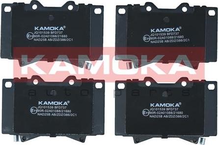 Kamoka JQ101539 - Kit de plaquettes de frein, frein à disque cwaw.fr