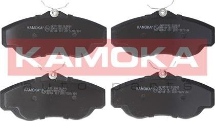 Kamoka JQ101190 - Kit de plaquettes de frein, frein à disque cwaw.fr