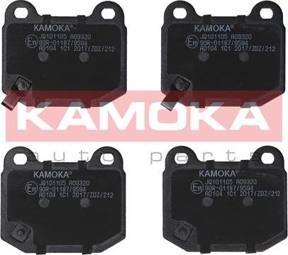 Kamoka JQ101105 - Kit de plaquettes de frein, frein à disque cwaw.fr